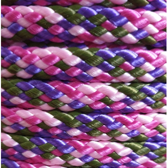 PPM touw 12 mm oud roze/babyroze/paars/olijfgroen
